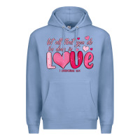 Colony Blue let all that you do be done in love Premium Hoodie - MaliasSmallBusiness