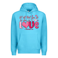 Ocean Blue let all that you do be done in love Premium Hoodie - MaliasSmallBusiness