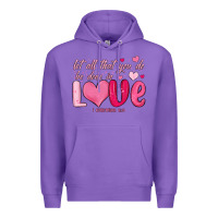 Purple let all that you do be done in love Premium Hoodie - MaliasSmallBusiness