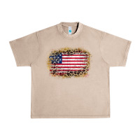 French Oak america leopard glitter flag Urban Heavy Tee - Zillion Design Studio