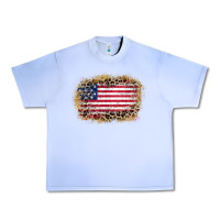Grape Ice america leopard glitter flag Urban Heavy Tee - Zillion Design Studio