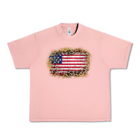 Salmon america leopard glitter flag Urban Heavy Tee - Zillion Design Studio