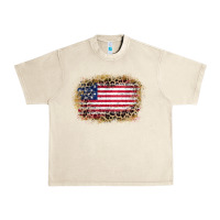 Sandshell america leopard glitter flag Urban Heavy Tee - Zillion Design Studio