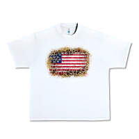 White america leopard glitter flag Urban Heavy Tee - Zillion Design Studio