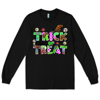 Black trıck or treat Long Sleeve Tee - AdoDesignShop
