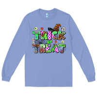 Colony Blue trıck or treat Long Sleeve Tee - AdoDesignShop