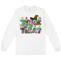 White trıck or treat Long Sleeve Tee - AdoDesignShop