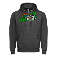 Charcoal Heather kentucky yall Zipper Hoodie - CowhideDigitalArt