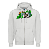 Dove Grey kentucky yall Zipper Hoodie - CowhideDigitalArt