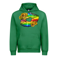 Emerald Lgbtq Pride Rainbow Lips Urban Hoodie - BundleAndBundleShop