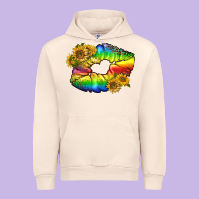 Lgbtq Pride Rainbow Lips Urban Hoodie Designed By Bundleandbundleshop