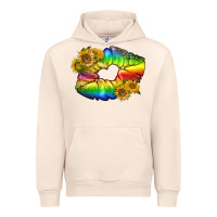 Sandshell Lgbtq Pride Rainbow Lips Urban Hoodie - BundleAndBundleShop