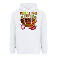 White chilli con carne  with chilli pepper Heavyweight Hoodie - AdoDesignShop