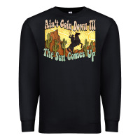 Black aint goin down til the sun comes up cowboy Premium Sweatshirt - NancyCooperArtShop