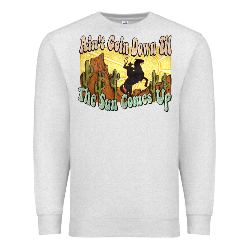 Aint Goin Down Til The Sun Comes Up Cowboy Premium Sweatshirt by NancyCooperArtShop | Teevron