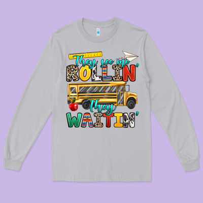 They See Me Rollin They Waitin Long Sleeve Tee Designed By Texasbilliewilder