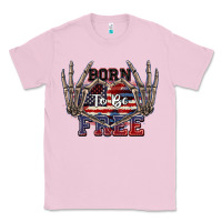 Bubblegum Pink Born to be free 4th of July Classic Tee - CowGirlArtShop