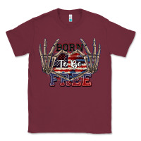 Burgundy Born to be free 4th of July Classic Tee - CowGirlArtShop