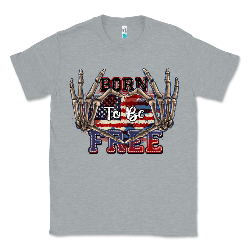 Born To Be Free 4th Of July Classic Tee by CowGirlArtShop | Teevron
