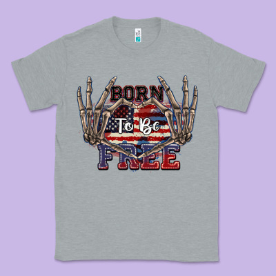 Born To Be Free 4th Of July Classic Tee Designed By Cowgirlartshop