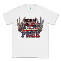 White Born to be free 4th of July Classic Tee - CowGirlArtShop