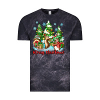 Cloud Black merry christmas rabbits Vintage Tee - Zillion Design Studio