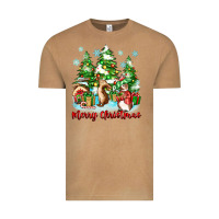 Vintage Camel merry christmas rabbits Vintage Tee - Zillion Design Studio
