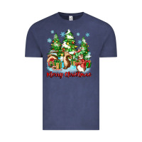 Vintage Denim merry christmas rabbits Vintage Tee - Zillion Design Studio