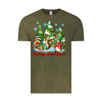 Vintage Olive merry christmas rabbits Vintage Tee - Zillion Design Studio