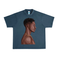 Midnight Navy afro black man Urban Heavy Tee - texasbilliewilder