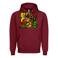 Burgundy black girl magic Zipper Hoodie - HRA Design Shop