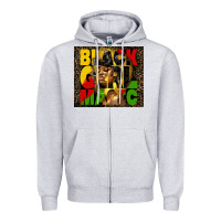 Heather Grey black girl magic Zipper Hoodie - HRA Design Shop