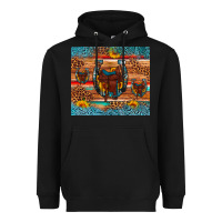 Black saddle horseshoe leopard sunflower Heavyweight Hoodie - Artiststas