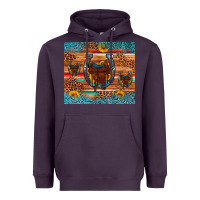 Plum saddle horseshoe leopard sunflower Heavyweight Hoodie - Artiststas