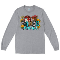 Heather Grey ranch mama Long Sleeve Tee - Zillion Design Studio