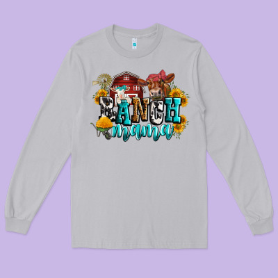 Ranch Mama Long Sleeve Tee Designed By Zillion Design Studio