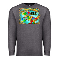 Charcoal Heather au somesaurus rex Premium Sweatshirt - BarkalooDesign
