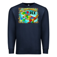 Navy au somesaurus rex Premium Sweatshirt - BarkalooDesign