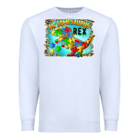 White au somesaurus rex Premium Sweatshirt - BarkalooDesign