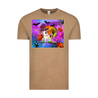 Vintage Coffee halloween unicorn Vintage Tee - Zillion Design Studio
