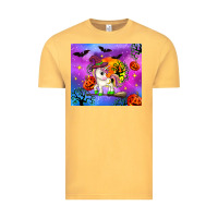 Vintage Mustard halloween unicorn Vintage Tee - Zillion Design Studio