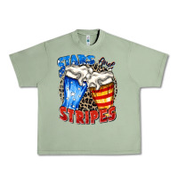 Oil Green stars and stripes beer Urban Heavy Tee - Zillion Design Studio