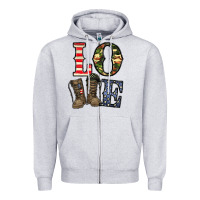 Heather Grey loce army Zipper Hoodie - CowhideDigitalArt