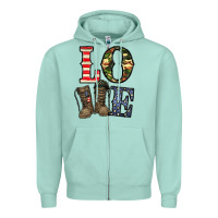 Seafoam loce army Zipper Hoodie - CowhideDigitalArt