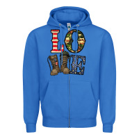 True Royal loce army Zipper Hoodie - CowhideDigitalArt