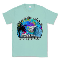 Seafoam my favorite color is sunshine Classic Tee - SublimationCraftShop
