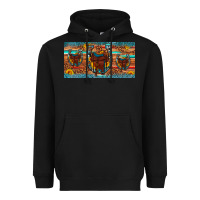 Black saddle horseshoe  sunflower leopard license plate Heavyweight Hoodie - Artiststas
