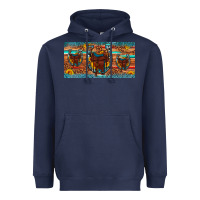 Navy saddle horseshoe  sunflower leopard license plate Heavyweight Hoodie - Artiststas
