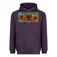 Plum saddle horseshoe  sunflower leopard license plate Heavyweight Hoodie - Artiststas