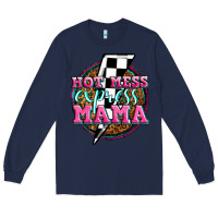 Navy hot mess express mama Long Sleeve Tee - Zillion Design Studio
